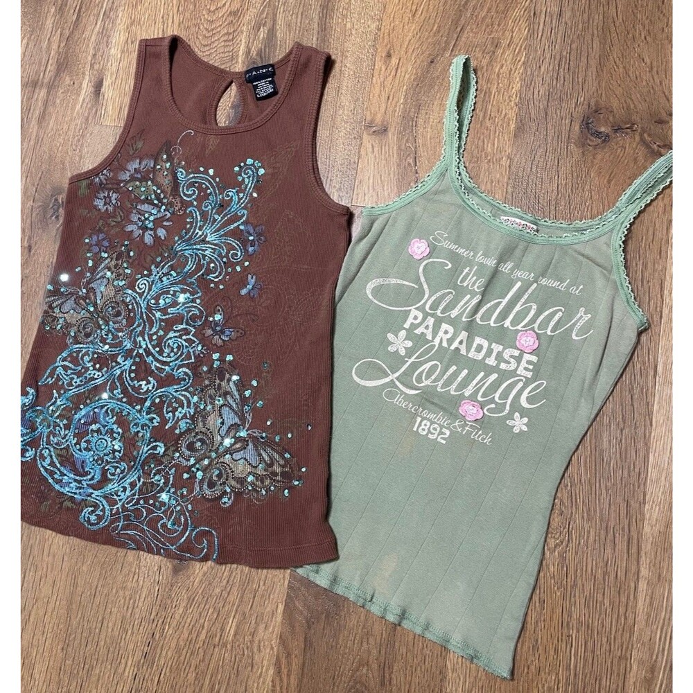 Y2K Lot Of 2 Clothing Grunge Fairy Core 2000s Vintage Camisole Youth Large